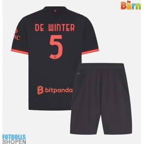 Billiga AC Milan Koni De Winter #5 Tredjeställ Barn 2026-27 Kortärmad (+ Korta byxor)